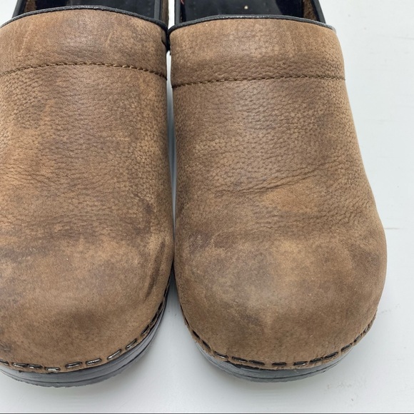 Sanita Brown Leather Clog Lisbeth Nursing Professional Slip On Size 40 - Picture 4 of 15